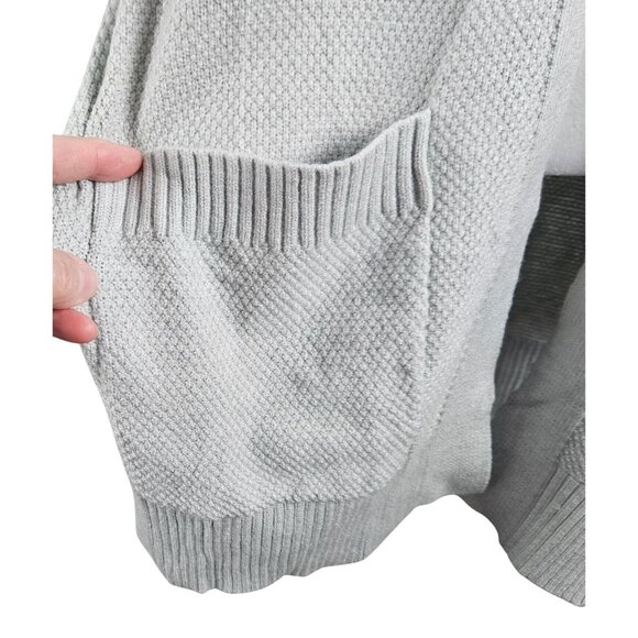 Merokeety Womens Large Long Sleeve Light Grey Knit Cardigan Sweater Pockets - Picture 14 of 14